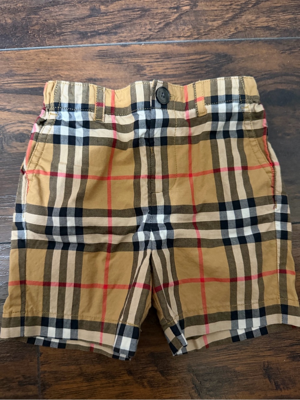 Burberry Tan Plaid Kids Shorts